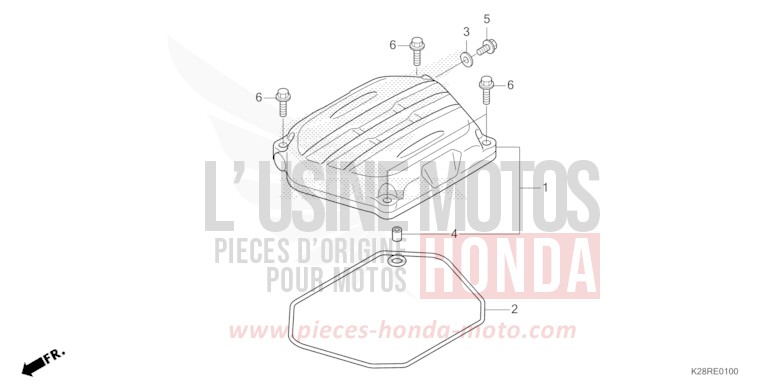 COUVERCLE DE CULASSE de CRF125F "Petites Roues" EXTREME RED (R292) 2025